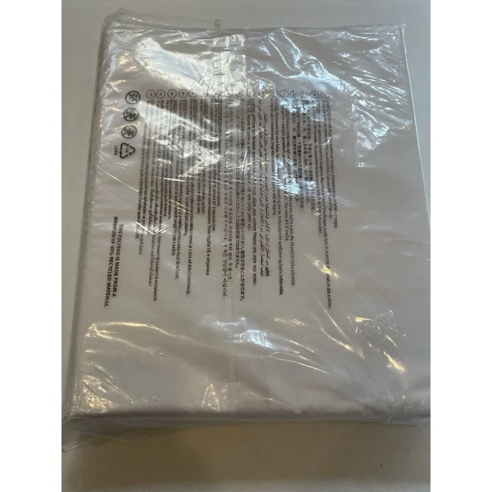 NEW Ralph Lauren Queen Flat Sheet Palmer Percale White Sand Dune Organic Cotton